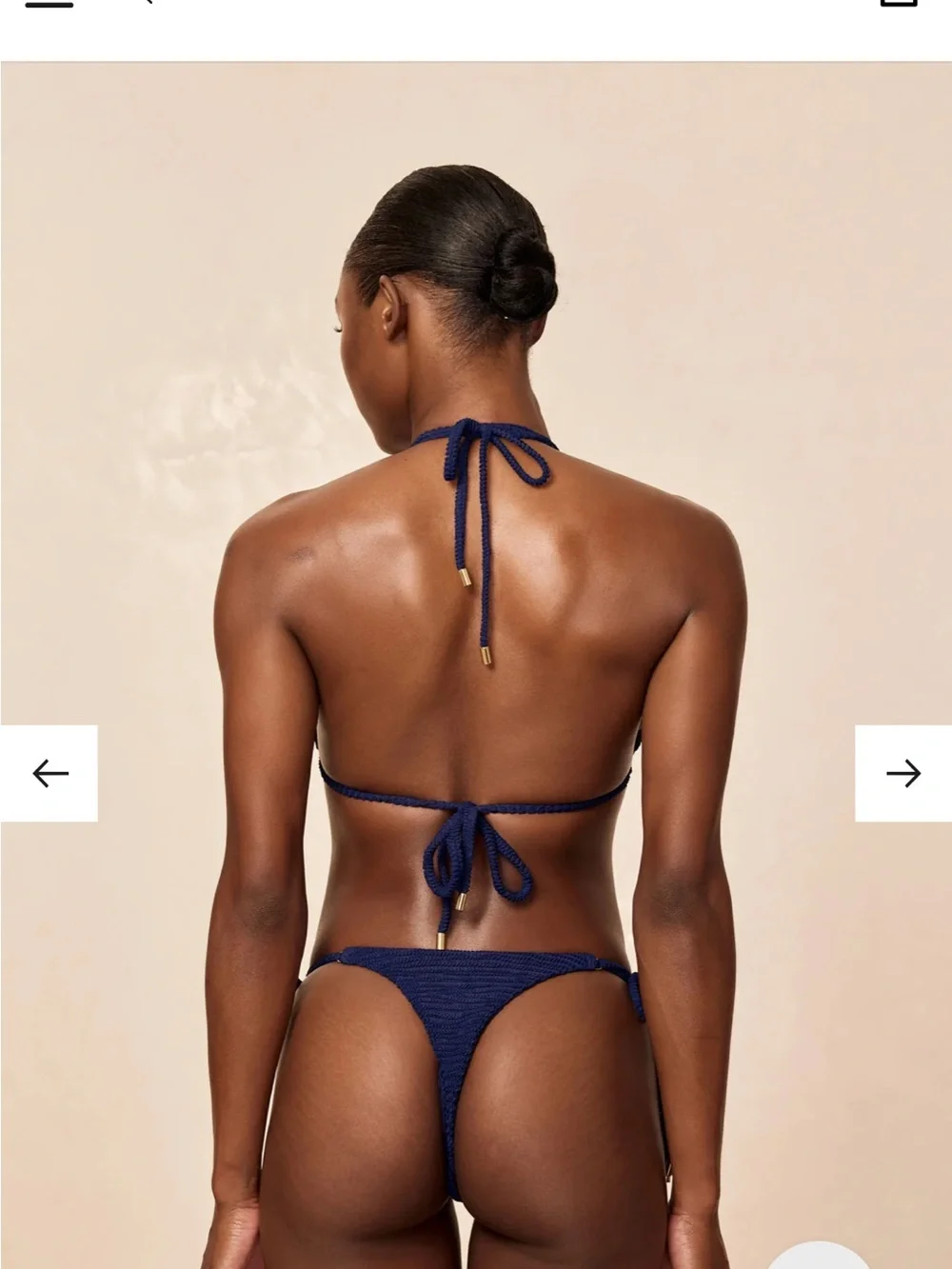 Monday Swimwear Hanalei Bottom in Midnight Crinkle